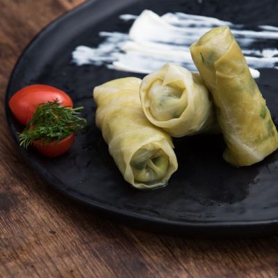 Λαχανοντολμάδες με ρύζι και κιμά 400gr