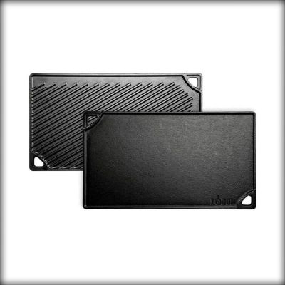 LODGE Μαντεμένια Πλάκα / Σχάρα δύο όψεων 42x24 εκ. - LDP3